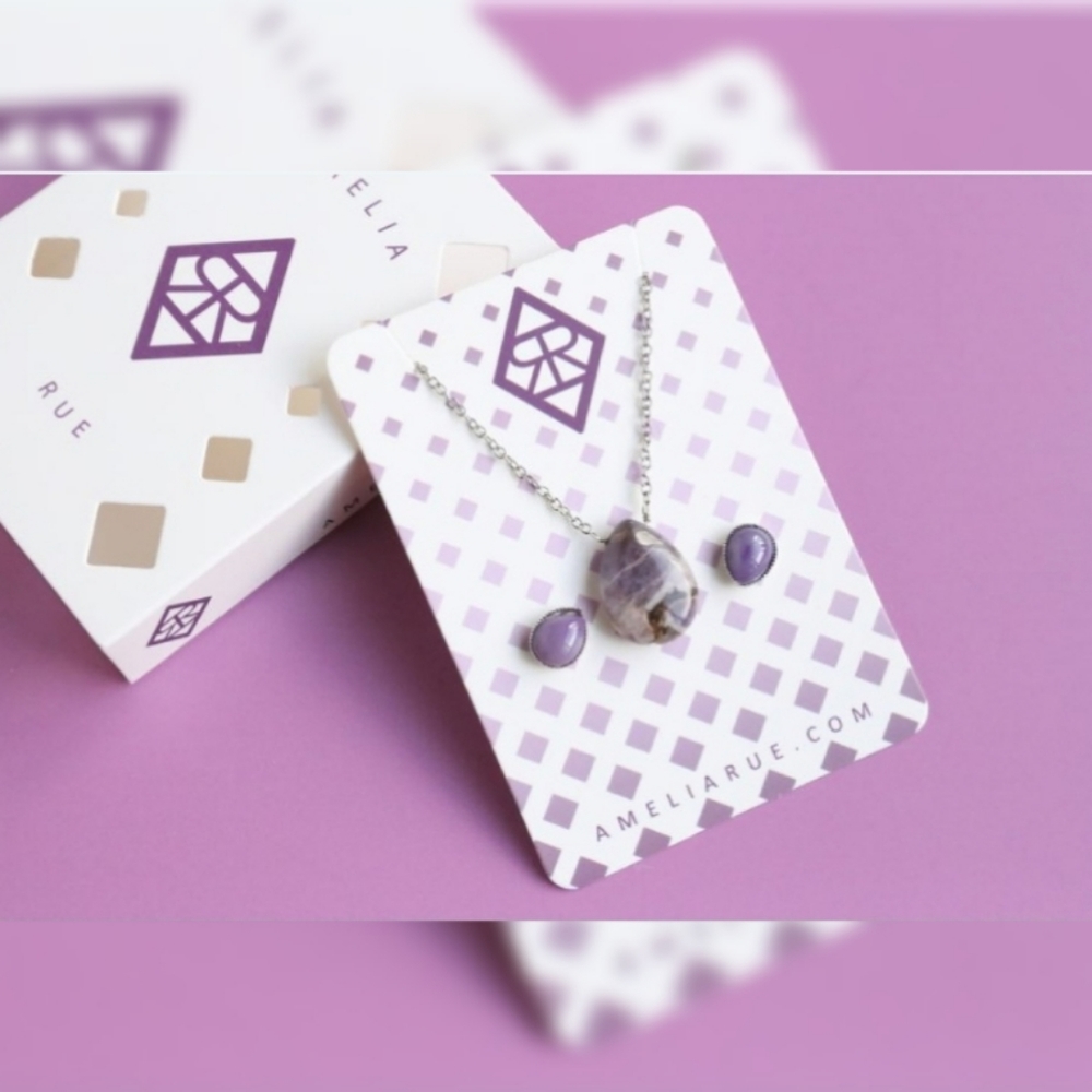 Amelia Rue - Pear Shaped Natural Amethyst